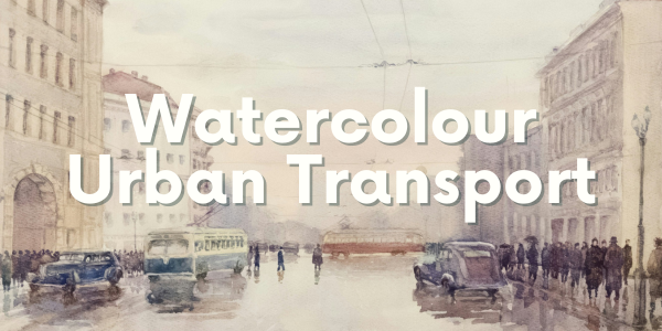 Watercolour Urban Transport