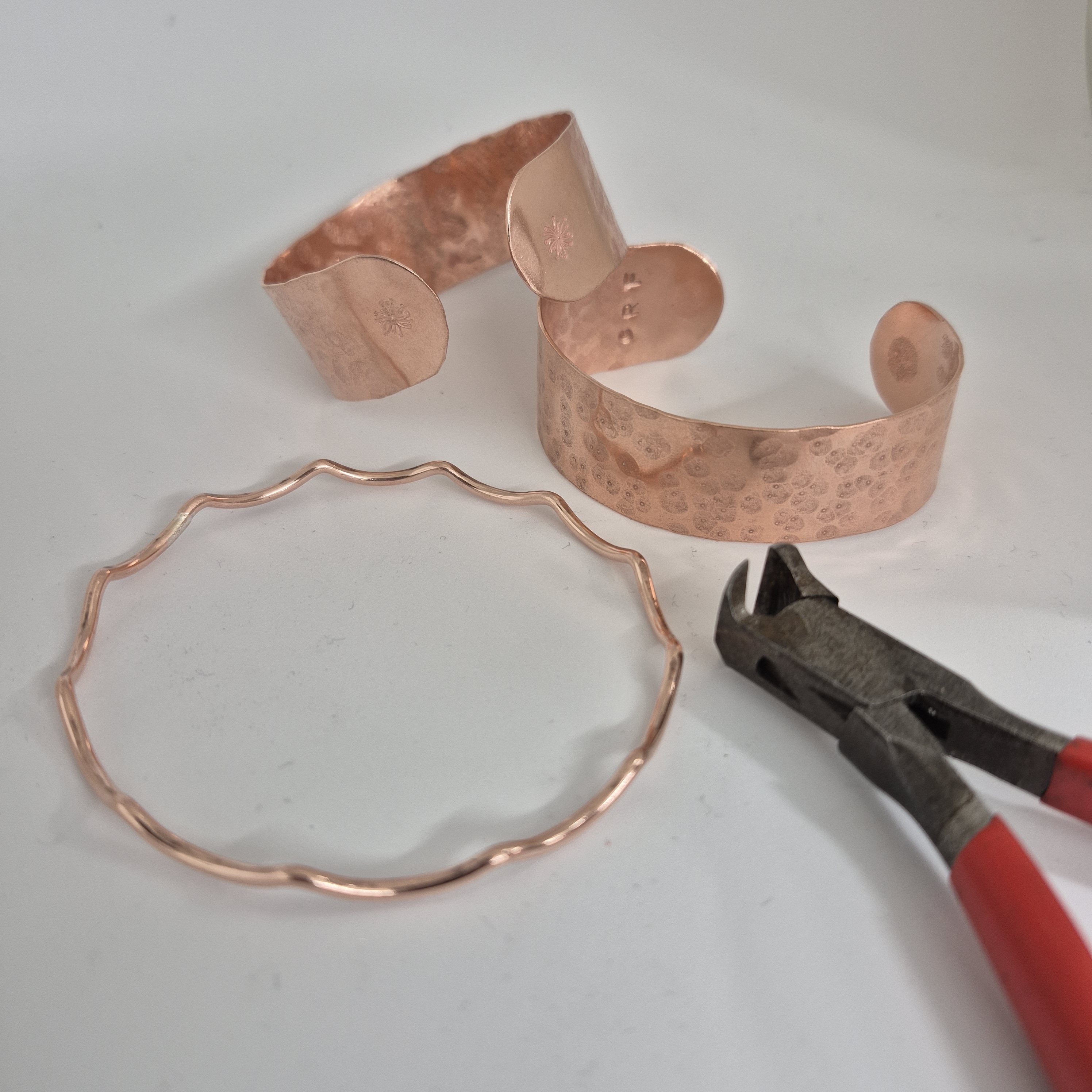 Copper bangle cuff workshop